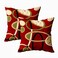 CAPSCEOLL Throw Pillow Cover Red Tan Black Geometric Circle Printing Pillowcase 20X20 Inch Set of 2 Home Decor Zipper Square Classic Style Pillowcase for Living Room