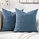 Jepeak 20x20 Inch Decorative Chenille Throw Pillow Covers Pack of 2 Cozy Concise Pillow Cases Soft Farmhouse Modern Square Cushion Covers for Sofa Couch Bed Living Room Home Decor Steelblue
