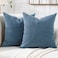 Jepeak 20x20 Inch Decorative Chenille Throw Pillow Covers Pack of 2 Cozy Concise Pillow Cases Soft Farmhouse Modern Square Cushion Covers for Sofa Couch Bed Living Room Home Decor Steelblue