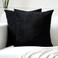 Encasa XO Thick Chenille Throw Pillow Covers Set of 2 Black 16x16 40x40 cm Decorative Accent Square Throw Pillow Cases for Couch Home Decor Sofa