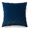 PLWORLD Blue Throw Pillow Cover 18x18 Inch Pleated Decorative Soild Square Cushion Case Soft Velvet Textured Pillowcase for Couch Sofa Bed Patio 1PC Cover Only No Insert
