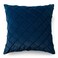 PLWORLD Blue Throw Pillow Cover 18x18 Inch Pleated Decorative Soild Square Cushion Case Soft Velvet Textured Pillowcase for Couch Sofa Bed Patio 1PC Cover Only No Insert