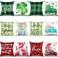 FuWeave 12 Pcs St Patricks Day Pillow Covers 18 x 18 Spring Holiday Pillow Covers Lucky Shamrock Clovers Pillowcase Green Truck Decorative Holiday Cushion Case for Sofa Bed Home Decor