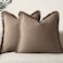 Foindtower Set of 2 Decorative Linen Fringe Throw Pillow Covers Cozy Farmhouse Boho Cushion Cover with Tassels Soft Accent Pillowcase for Couch Sofa Bed Living Room Home Decor 2020 Inch Light Brown