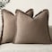 Foindtower Set of 2 Decorative Linen Fringe Throw Pillow Covers Cozy Farmhouse Boho Cushion Cover with Tassels Soft Accent Pillowcase for Couch Sofa Bed Living Room Home Decor 2020 Inch Light Brown
