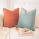 MONDAY MOOSE Decorative Throw Pillow Covers Cushion Cases Set of 2 Soft Velvet Modern DoubleSided Designs Mix and Match for Home Decor Pillow Inserts Not Included 16x16 inch OrangeTeal