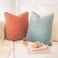 MONDAY MOOSE Decorative Throw Pillow Covers Cushion Cases Set of 2 Soft Velvet Modern DoubleSided Designs Mix and Match for Home Decor Pillow Inserts Not Included 16x16 inch OrangeTeal