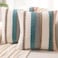 WANLIRD Boho Throw Pillow Covers 18x18 Set of 2 Farmhouse Decorative Cushion Case Striped Square Pillows Cover Chenille Pillow Cases Accent Neutral Pillowcase for Sofa Couch BedBlue