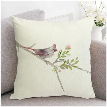 Decgarsun Throw Pillow Cover Outdoor Square Bird Decorative Pillowcase 18 x 18 Inch Double Sided Cushion Cover for Sofa Bed Chair Car