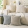 Cozoomy Set of 4 Neutral Decorative Throw Pillow Covers 18x18 Inch Corduroy Pillow Covers for Bed Couch Sofa Living Room Soft Square Cushion Cases