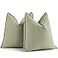 ZWJD Sage Green Pillow Covers 24x24 Set of 2 Chenille Throw Pillow Covers with Elegant Design Soft and Luxurious Decorative Throw Pillows for Couch Bed and Home Decor