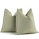 ZWJD Sage Green Pillow Covers 24x24 Set of 2 Chenille Throw Pillow Covers with Elegant Design Soft and Luxurious Decorative Throw Pillows for Couch Bed and Home Decor