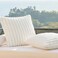 Bedsure DoubleSide Striped Decorative Throw Pillow Covers 18x18 Set of 2 Spring White Fluffy Soft Pillow Covers Home Decor for Couch Sofa Living Room Bedroom