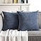 MIULEE Pack of 2 Blue Decorative Pillow Covers 22x22 Inch Soft Chenille Couch Throw Pillows Farmhouse Cushion Covers for Home Decor Sofa Bedroom Living Room