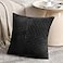 Fancy Homi Black Decorative Throw Pillow Covers 18x18 Inch for Living Room Couch Bed Sofa Rustic Farmhouse Boho Home Decor Soft Corss Corduroy Patchwork Textured Square Cushion Case 45x45 cm
