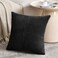 Fancy Homi Black Decorative Throw Pillow Covers 18x18 Inch for Living Room Couch Bed Sofa Rustic Farmhouse Boho Home Decor Soft Corss Corduroy Patchwork Textured Square Cushion Case 45x45 cm