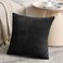 Fancy Homi Black Decorative Throw Pillow Covers 18x18 Inch for Living Room Couch Bed Sofa Rustic Farmhouse Boho Home Decor Soft Corss Corduroy Patchwork Textured Square Cushion Case 45x45 cm