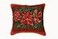 Violet Linen Decorative Christmas Poinsettias Design Tapestry 18 X 18 Cushion Cover