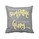 Leaveland 18 x 18 Inch You Are My Sunshine Yellow On Gray with Chevron Soft Cotton Polyester Throw Pillow Cases Home Decor Coshion cover Decoretive pillow cover