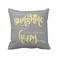 Leaveland 18 x 18 Inch You Are My Sunshine Yellow On Gray with Chevron Soft Cotton Polyester Throw Pillow Cases Home Decor Coshion cover Decoretive pillow cover