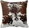 Leaveland Throw Pillowcase 20 x 20 Tri Color Brown Cowhide Print Throw Pillow Cover