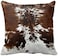 Leaveland Throw Pillowcase 20 x 20 Tri Color Brown Cowhide Print Throw Pillow Cover