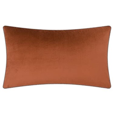 KINGROSE Solid Velvet Decorative Throw Pillowcase Luxury Soft Cushion Cover for Sofa Couch Office Bed Living Room 14 x 24 Inches Copper