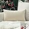 MIULEE Velvet Pillow Cover Soft Luxury Decorative Throw Pillow Cover Single Rectangle Cushion Case for Couch Sofa Bedroom Car Decor12x20 Inch Cream White