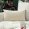 MIULEE Velvet Pillow Cover Soft Luxury Decorative Throw Pillow Cover Single Rectangle Cushion Case for Couch Sofa Bedroom Car Decor12x20 Inch Cream White