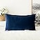 MIULEE Velvet Pillow Cover Soft Luxury Decorative Throw Pillow Cover Single Rectangle Cushion Case for Couch Sofa Bedroom Car Decor12x20 Inch Dark Blue