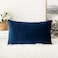 MIULEE Velvet Pillow Cover Soft Luxury Decorative Throw Pillow Cover Single Rectangle Cushion Case for Couch Sofa Bedroom Car Decor12x20 Inch Dark Blue