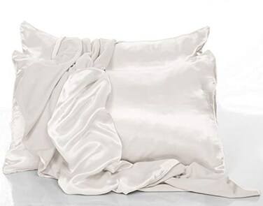 PJ Harlow Pillow Case Set of 2 Satin Pillow Cases Pearl