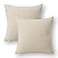 Jeanerlor Square Faux Lined Linen Decorative Striped Throw Pillow Case 24x24 inch Cushion Sham Set for Garden2 Packs60 x 60 cmLight Linen