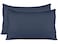 AUCOCU Stretch Jersey Pillow Cases with Invisible Zipper Universal Size fit All King Queen and Standard Size Pillows Modal Rayon Spandex 180 Gram Soft Than Cotton Pack of 2 Navy
