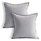 Jeanerlor Pack of 2 Cotton Linen Soft Soild Decorative Square Throw Pillow Covers Set Cushion Case for Sofa Bedroom Car24 x 24 Inch 60 x 60cmSilver Grey