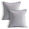 Jeanerlor Pack of 2 Cotton Linen Soft Soild Decorative Square Throw Pillow Covers Set Cushion Case for Sofa Bedroom Car24 x 24 Inch 60 x 60cmSilver Grey