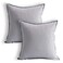 Jeanerlor Pack of 2 Cotton Linen Soft Soild Decorative Square Throw Pillow Covers Set Cushion Case for Sofa Bedroom Car24 x 24 Inch 60 x 60cmSilver Grey