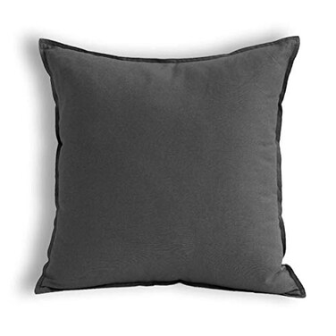Jeanerlor SureGuard Pillowcase Cousion Cover Decor Cotton Linen with Unique Design to Embellish Study RoomHouseOffice 20x2050 x 50cm Dark Grey