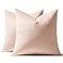 MIULEE Velvet Throw Pillow Covers 18x18 Inch Pack of 2 Pink Super Soft Decorative Square Cushion Cases Modern Luxury Valentines Spring Home Decor for SofaCouchBedChair