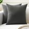 Encasa XO Throw Pillow Covers 18x18 in Set of 2 Charcoal Grey No Inserts Cotton Pillow Covers for Living Room Bed Sofa Couch Decorative Cushion Covers with Improved Zipper