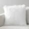 Phantoscope Faux Fur Solid Decorative Pillow Cover Fluffy Throw Pillow Mongolian Luxury Fuzzy Pillow Case Cushion Cover for Bedroom and Couch True White 20 x 20 Inches Pack of 1