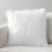 Phantoscope Faux Fur Solid Decorative Pillow Cover Fluffy Throw Pillow Mongolian Luxury Fuzzy Pillow Case Cushion Cover for Bedroom and Couch True White 20 x 20 Inches Pack of 1