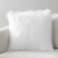 Phantoscope Faux Fur Solid Decorative Pillow Cover Fluffy Throw Pillow Mongolian Luxury Fuzzy Pillow Case Cushion Cover for Bedroom and Couch True White 20 x 20 Inches Pack of 1