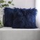 Phantoscope Pack of 2 Faux Fur Solid Throw Decorative Pillow Cover Cushion Covers Luxury Soft Decorative Pillowcase Fuzzy Pillow Covers for BedCouchNavy Blue 20 x 20 Inches