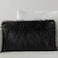 Phantoscope Faux Fur Solid Decorative Pillow Cover Fluffy Throw Pillow Mongolian Luxury Fuzzy Pillow Case Cushion Cover for Bedroom and CouchBlack 12 x 20 Inches