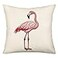 Qinqingo Throw Pillow Covers EmbroideryLike Style Cotton Linen Square Flamingo Throw Pillow Case Home Sofa Decorative Cushion Covers 18 x 18 Inches ELF2