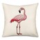 Qinqingo Throw Pillow Covers EmbroideryLike Style Cotton Linen Square Flamingo Throw Pillow Case Home Sofa Decorative Cushion Covers 18 x 18 Inches ELF2