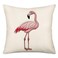 Qinqingo Throw Pillow Covers EmbroideryLike Style Cotton Linen Square Flamingo Throw Pillow Case Home Sofa Decorative Cushion Covers 18 x 18 Inches ELF2