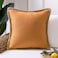Phantoscope Farmhouse Fall Solid Throw Decorative Pillow Cover Burlap Linen Trimmed Tailored Edges Outdoor Pillow Orange 1 Pack 20 x 20 inches 50 x 50 cm