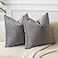 JUSPURBET Decorative 20x20 Pillow Covers Set of 2 Velvet Throw Pillow Covers for Couch Sofa Bed Soft Cushion Covers Cases with Hidden Zipper for Living Room HomeGray